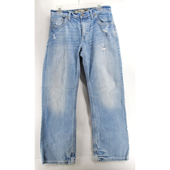 Buckle Other - BKE Jeans Men 33Rx31 Light Blue Tyler Distressed Denim 100% Cotton